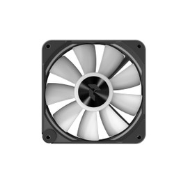APNX FP2 Black Performance ARGB Fan, 120mm, 30mm Frame Width, PWM 500-1800 RPM, High Air Flow, FDB Bearing, Thick Shock-Absorbing Pad, for PC Case, Liquid and Air Cooler, Black
