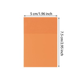 ONLYKXY 2 Pack Rectangle Transparent Sticky Notes 2.95x1.96inch Waterproof Index Sticker Self-Stick Book Tabs 100 Sheets PET Markers Sticky Notes Pad (Orange)