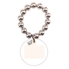 Aulzaju Phone Wrist Strap Cellphone Lanyard Acrylic Bead Bracelet Phone Chain with Phone Tether Tabs,Strap Holder Keychain for Women Girls Anti-Lost Phone Charm Silver