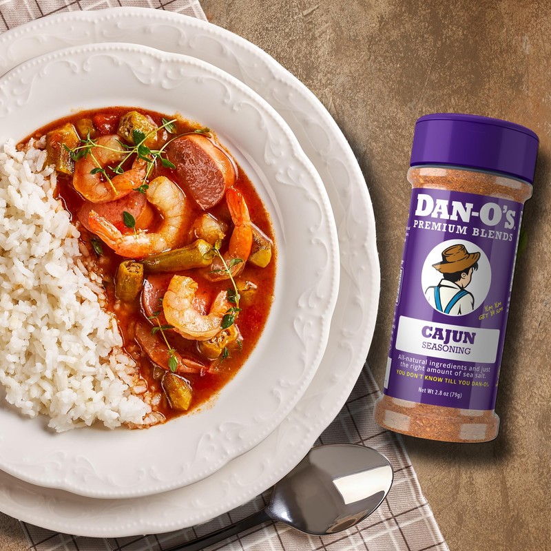 Dan-O's Cajun Seasoning, 2.8 oz Bottle, 2 Pack, Spicy Seasoning