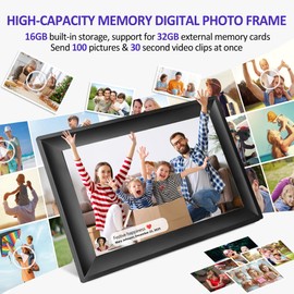 YUYIALARM WiFi Uhale Digital Picture Frame, Digital Photo Frame with 1280x800 HD IPS Touch Screen,Share Videos Photos Instantly Send Wishes via Uhale App from Anywhere, (10.1 Inch)