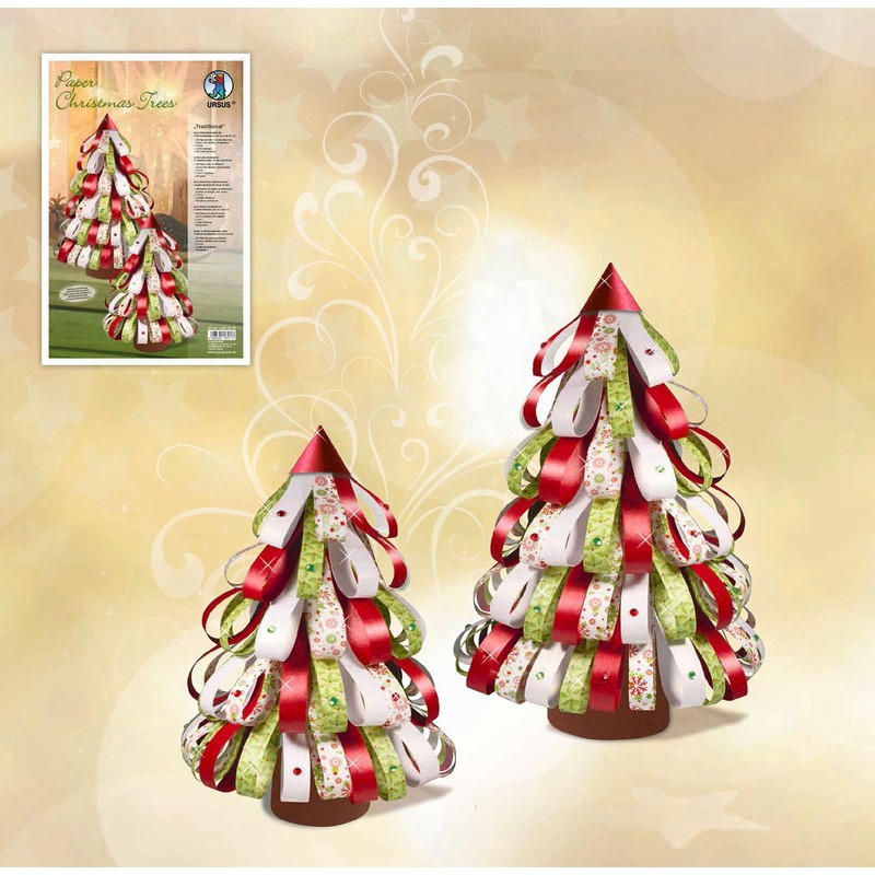 Ursus 24300099 - Designstreifen Paper Christmas Trees Traditional