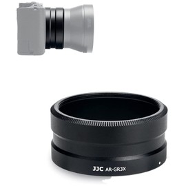 JJC Lens Adapter Ring for Ricoh GR IIIx/GR3x HDF, Standard, Aluminium Alloy, Ricoh GR Mount, Manual Focus, Compatible with 49mm Filter, Replaces Ricoh GA-2, No Function Button or WIDE Popup