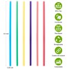 [300 Pcs] Biodegradable Compostable Disposable Colorful Straws - PLA Plant