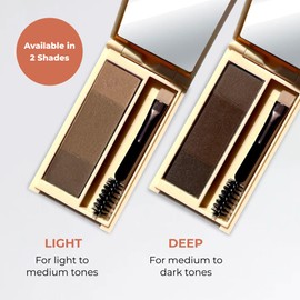 Beauty For Real Brow Max Ombre Brow Powder, Deep - Shapes, Balances & Defines Eyebrows - Long-Wear Formula - Vegan, Cruelty Free & Paraben Free
