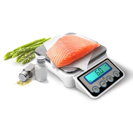 Penn Scale PS-10 Digital Kitchen Portion Scale - 11lb Electric Kitchen Scale with 0.002lb Readability - Removable Platter & LCD Display - Lb, Oz, G Unit Conversion (AC & Battery Powered)