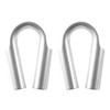 CCTVMTST 2 Pieces Stainless Steel Thimbles with Gusset, Suitable for