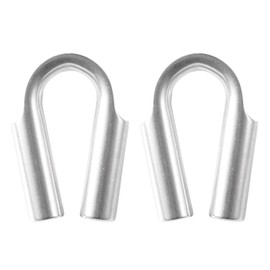 CCTVMTST 2 Pieces Stainless Steel Thimbles with Gusset, Suitable for 3/8-1/2 inch Wire or Winch Rope