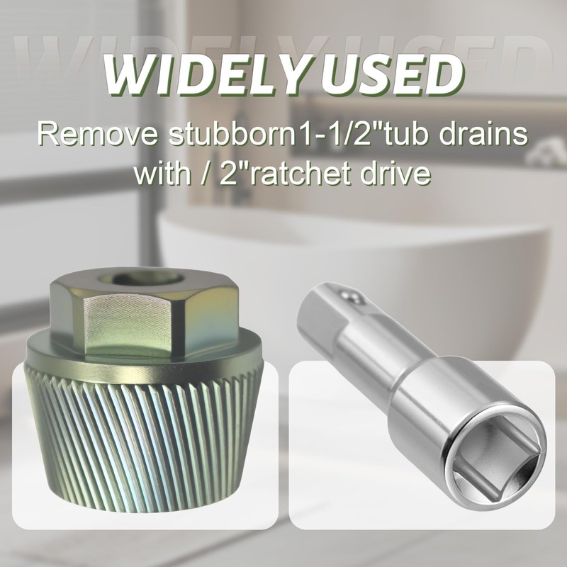 CUQFVAT 1.5'' Tub Drain Extractor Remove the 1.5-inch Old Broken,