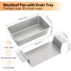 Barlket Meat Loaf Pan Set Nonstick, 2-Set Large Meatloaf Pan