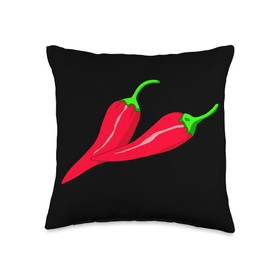 Red Peppers Designs by Peacedancers Red Peppers Throw Pillow, 16x16, Multicolor