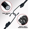 Premium Quality Rubber Rope with Hooks 24in, Super Strong Black