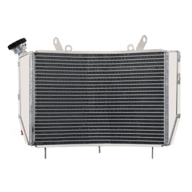HKAUTOPART Compatible with 06 Yamaha R6 Radiator for 2006-2011 YZF R6 YZFR6 YZF-R6 2007 2008 2009 2010, 1 Row Full Performance Aluminium Radiator