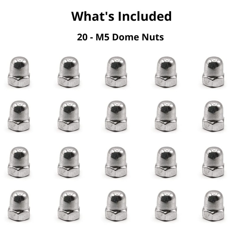 M5 (5mm) Dome Nuts Set - Steel Cap Nut -