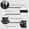 LUWOO Foldable Makeup Brush Bag for Women, Portable Travel Makeup