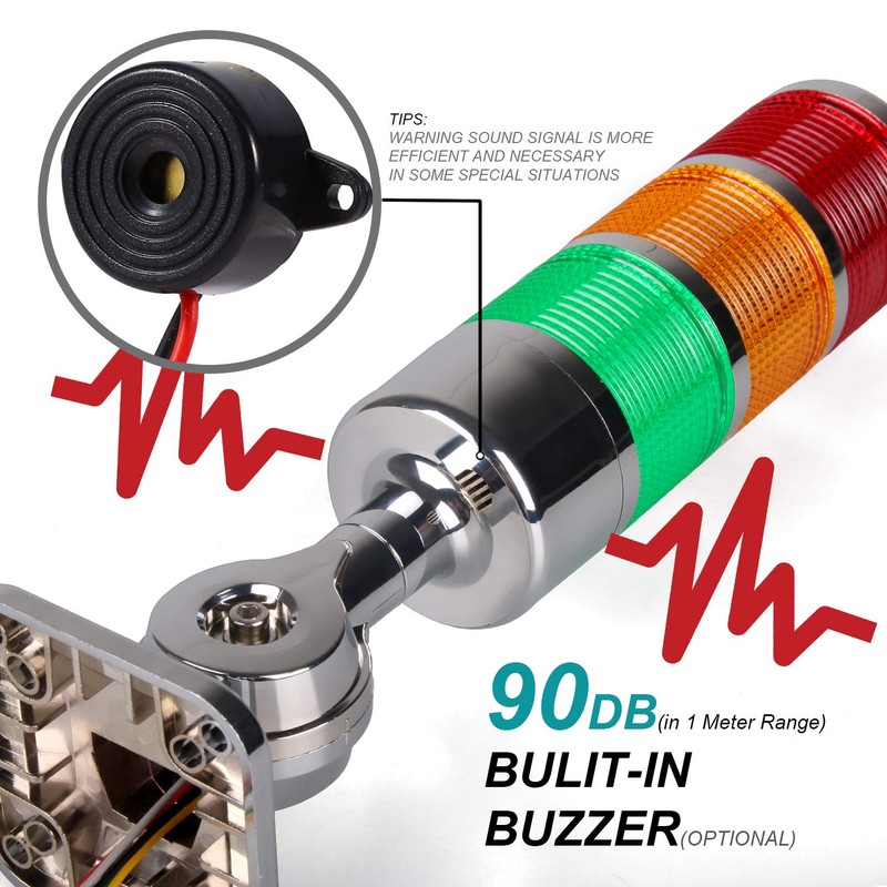 12-24V LED Stack Tower Lights, Industrial Warning Lights, Andon Lights,