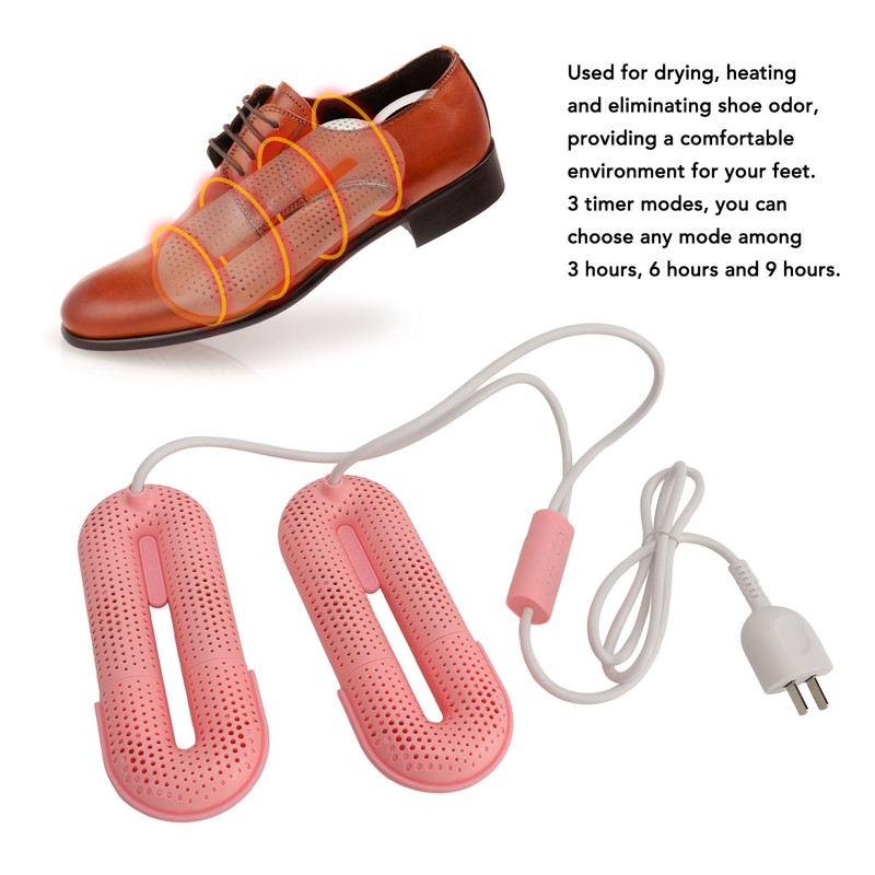 Shoe Dryer Odor Elimination Timer Function Stretchable Noiseless Anti Overheating