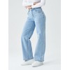 Mars power Straight Leg Jeans for Women,High Waisted Wide Leg