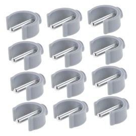 Healvian 12pcs Walking Cane Replacement Parts, C-Clip Pin Locks for Trekking Poles, Adjustable Attachments for Mobility Aid and Walking Sticks