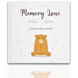 Hardcover Baby Keepsake Memory Book, Gender Friendly for Boy Or Girl, First 5 Years Photo Album Year by Year Milestone, Baby Shower Present, 96 Page Journal