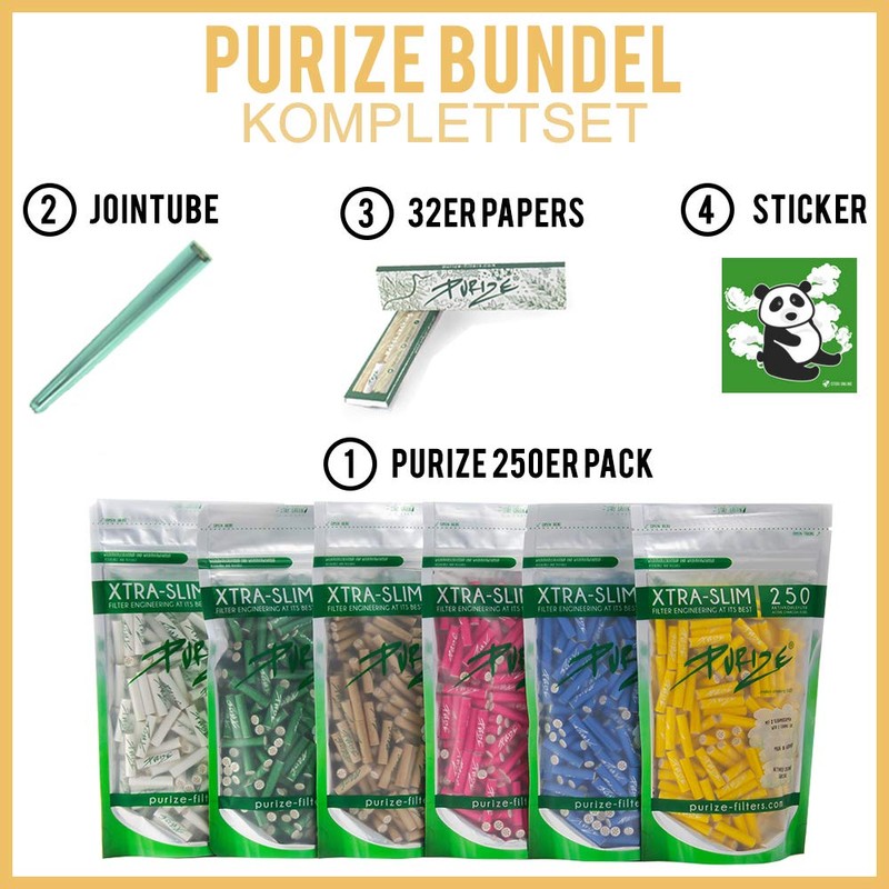 PURIZE Xtra Slim Filters (Purize 250 Pieces Activated Carbon Filters