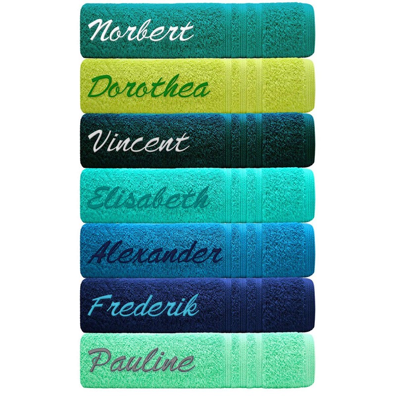 Lashuma Shower / Sauna Towel Embroidered with Choice of Name,