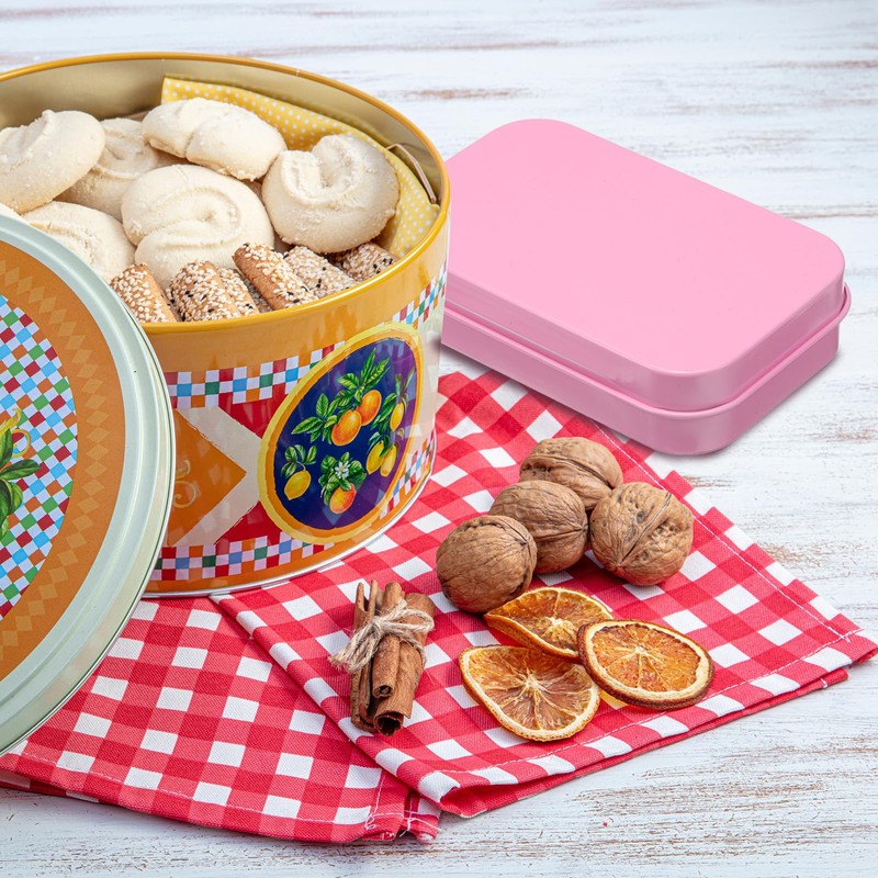 sourcing map 12pcs Metal Tin Box, 3.7x2.4x0.8 Mini Portable Rectangular