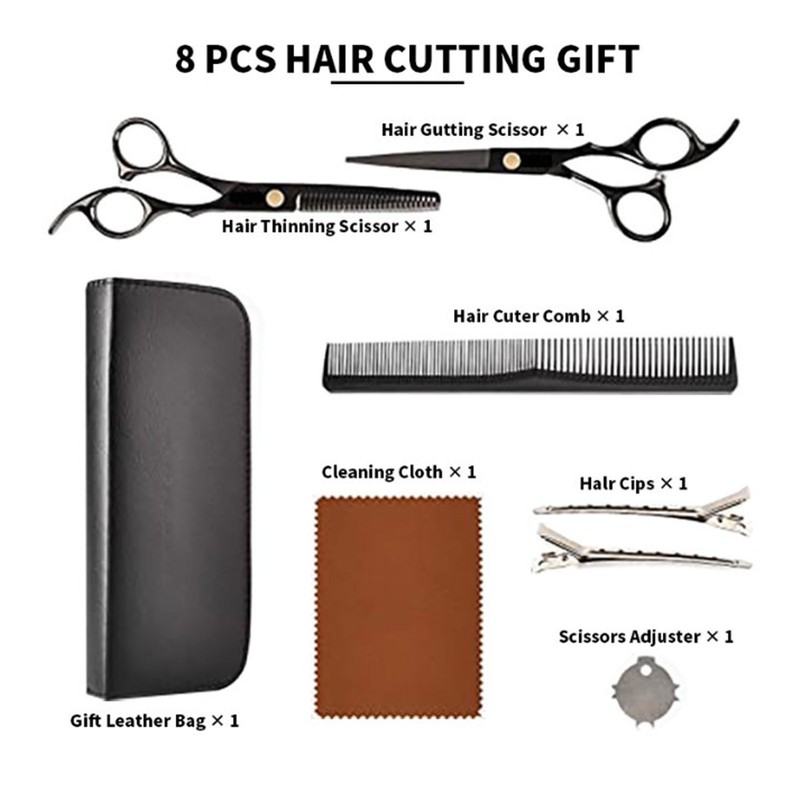 Hairdressing Shears Set Incisive Stainless Steel Professional Haircut Scissors Kit