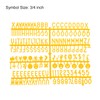 sourcing map Felt Board Letters, 680 Characters Yellow 3/4" Letters