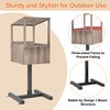 Outdoor Cat Feeding Station, Weatherproof Elevated Feral Cat House and