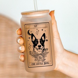 Dog Tarot Card Tumblers, dog mom tumbler,:_Australian cattle dog