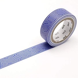 Kamoi Masking Tape mt 1P Border & Circle MT01D437 Blue