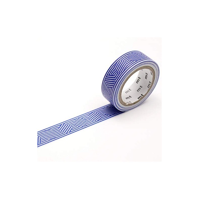 Kamoi Masking Tape mt 1P Border & Circle MT01D437 Blue