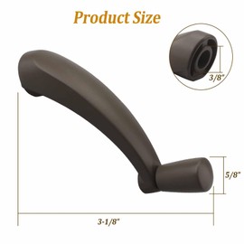 3/8" Window Crank Replacement for Andersen Classic Series Operator Handle in Stone for Andersen Perma-Shield Casement and Awning Windows (1995 to Present)
