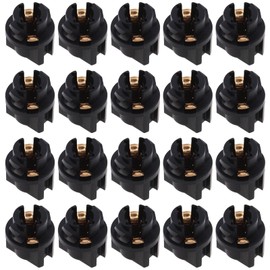 The Lord of the Tools 20PCS T5 Twist Lock Sockets, Mini Wedge Bulb Socket, Black, ABS, 12V-24V