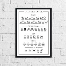 LS Bright Design Laundry Room Wall Frameless Prints Posters And Funny Quotes Home Decor Gifts (A5 (148mm x 210mm), LAUNDRY BODONI FONT)