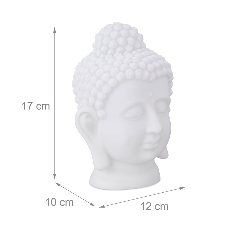 Relaxdays Head Plastic Buddha Figure HBT: 17 x 12 x
