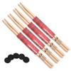Wincent 7A Hickory Woodtip Drumsticks 4 Pairs + Keepdrum Damper