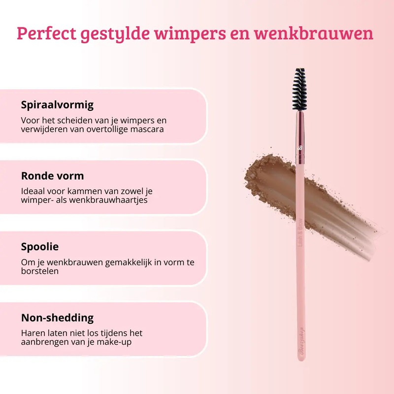 Boozyshop Pink &amp; Rose Gold Lash &amp; Brow Brush
