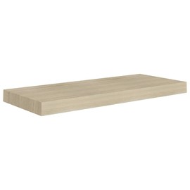 Floating Wall Shelf Oak 23.6"x9.3"x1.5" MDF, Wall Shelves & Ledges, 323874