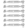 SEHOI 6 PCS 1/4 Inch M6 Turnbuckle Stainless Steel Turnbuckles,Heavy