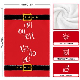 Ohok Pack of 2 Christmas Towels 45 x 65 cm, Fashion Decoration Kitchen Towels Santa Claus Tea Towels Soft Microfibre Cloths for Bathroom Kitchen Drying Towel Christmas Decoration (Set V)