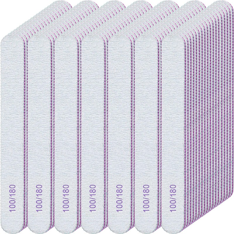 200 limas de uñas de grano 100/180 de doble cara,