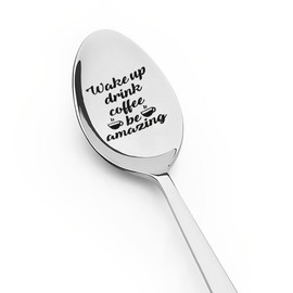 Christmas Birthday Gifts for Husband Wife Spoon Gifts for Coffee Lovers Gifts for Boyfriend Girlfriend Annversary Presents for Best Friend Engraved Stainless Steel Spoons for Mom Dad Coffee Spoon