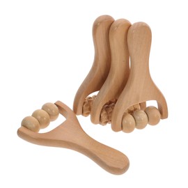 Baluue 4pcs Full Body Roller Massage Tool Ergonomic Hand and Finger Rollers for Foot Neck Shoulder and Natural for Home Massage