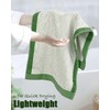 Cleanbear Green Hand Towels for Bathroom, 4 Pack Cotton Towels
