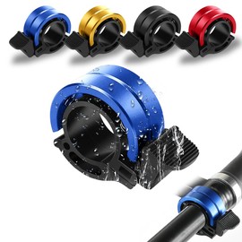 Garegce Bicycle Bell, Mini Bicycle Bell, Loud, Fluium Alloy Bicycle Bell, Loud Bicycle Bell, 22-22.8 mm Handlebar Mini Bicycle Bell, for Road Bikes, Mountain Bikes and Scooters - Blue