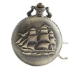 Infinite U Ancient Sailboat/Warships/Pirate Ship Big Quartz Pocket Watch Arabic