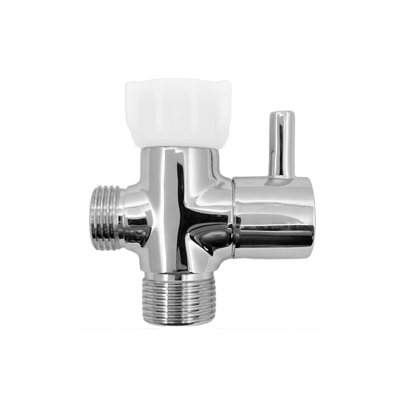 7/8 Fill Valve 3-Way T Chromed Brass Adapter for Bidet