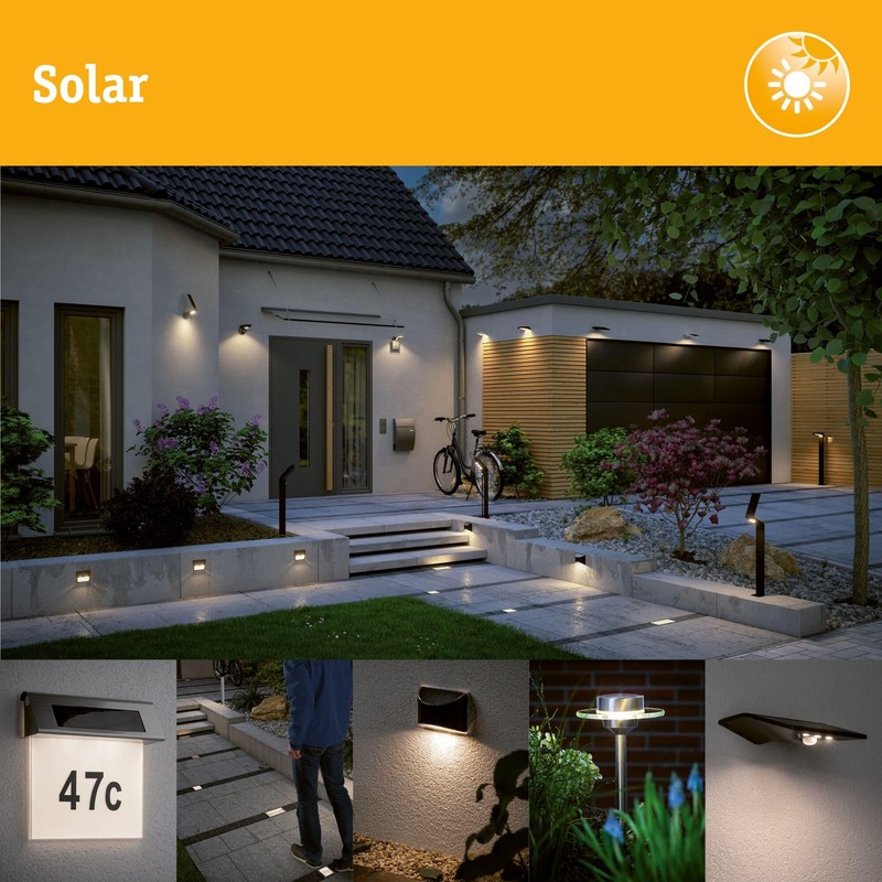 Pauleen 48069 Sunshine Aura Solar Lantern in Moroccan Silver for